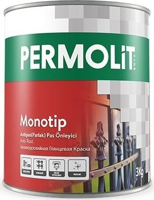 Permolit Monotip Antipas Parlak Metal Boyası 0,75Lt Orta Gri