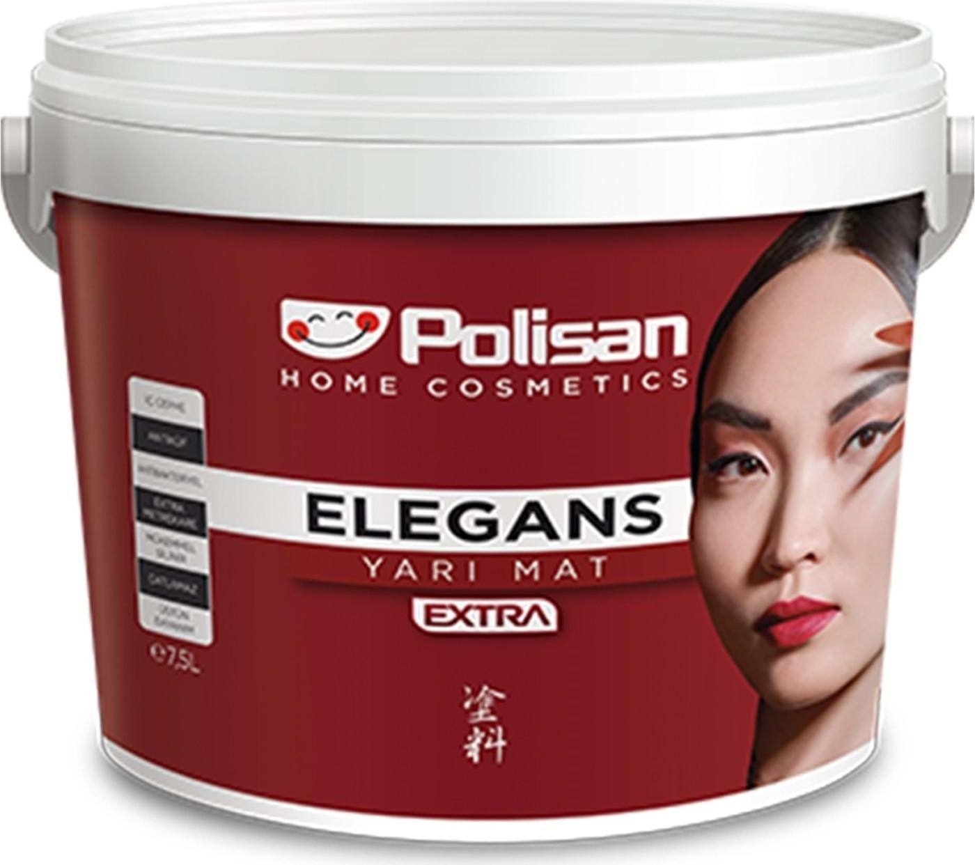 Polisan Elegans Extra Yarı Mat Silikonlu Iç Cephe Boya - 4473-DINGIN Gri Cİ-7601 - 7,5 Lt